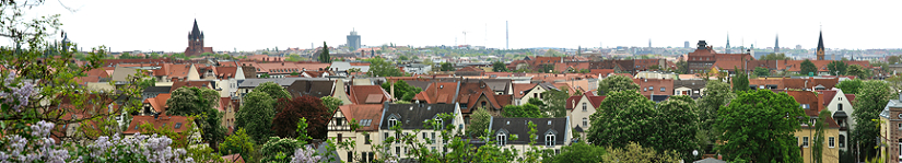 Panoramablick ber Halle Saale